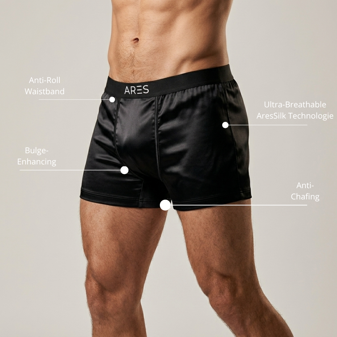 ARES Seiden-Boxershorts | Ganztägiger Komfort