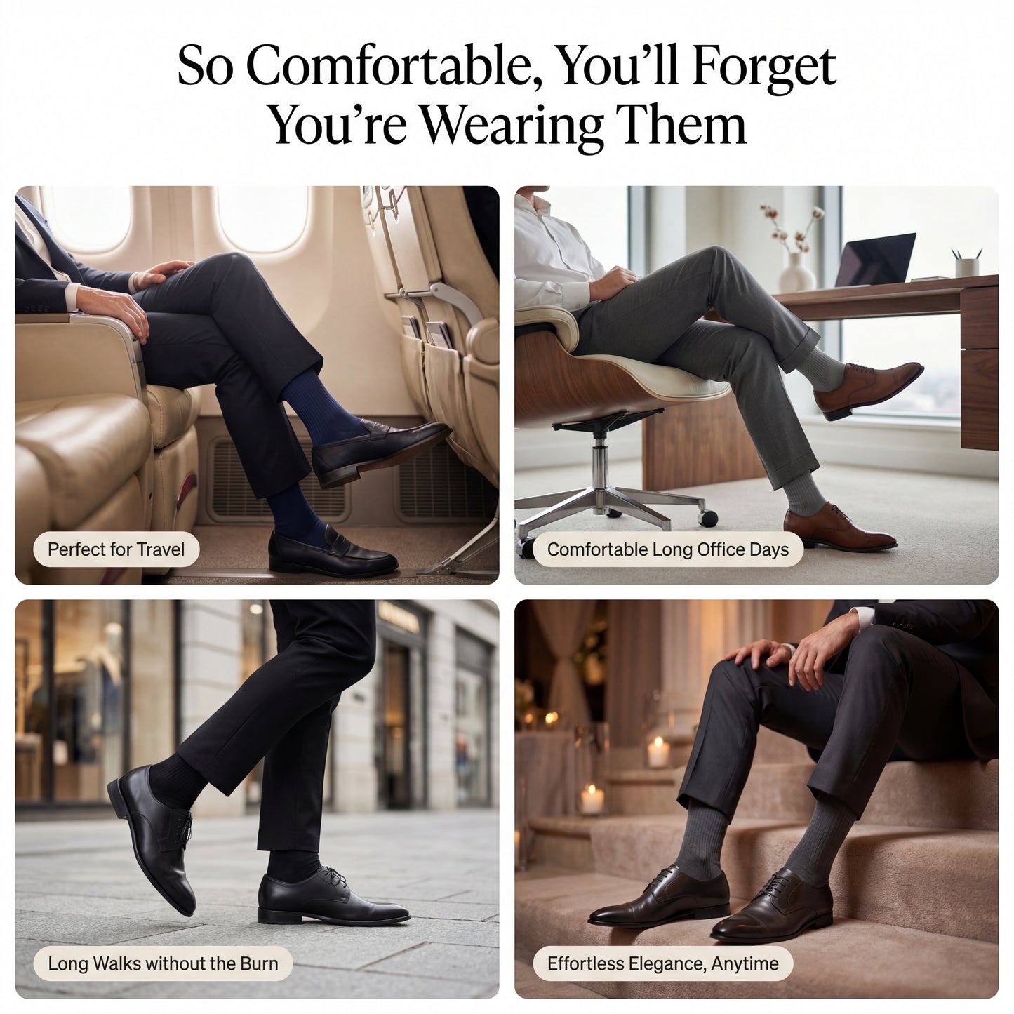 Hochwertige Seidensocken | Ganztägiger Tragekomfort (NEU)