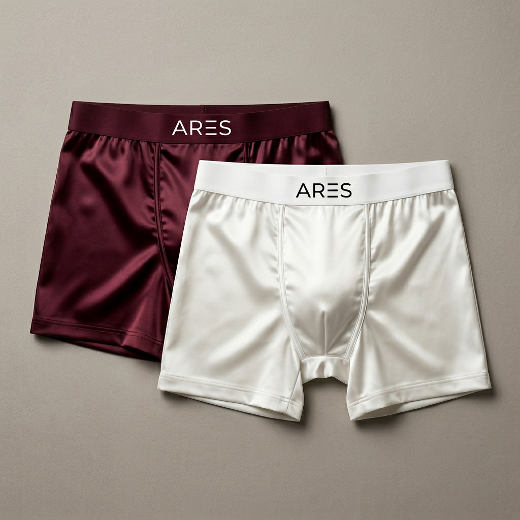 Ares Seidenboxershorts | Ganztägiger Komfort (Neue Farben)