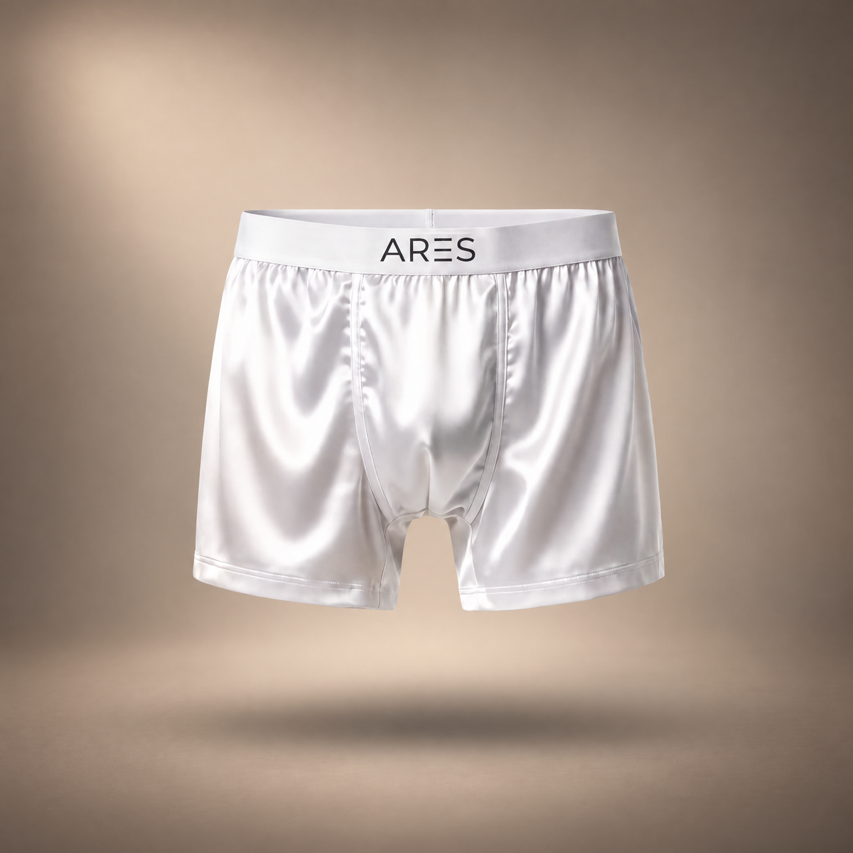 Ares Seiden-Boxershorts | Ganztägiger Komfort (Weiße Edition)